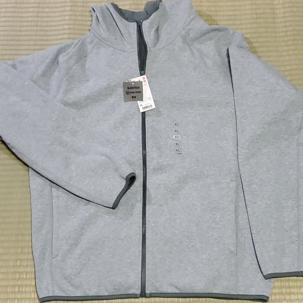 NWT grey Unique fleece full zip hoodie